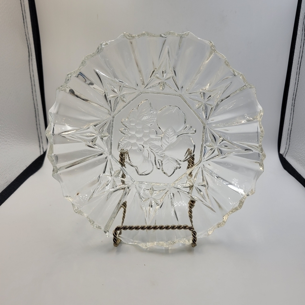 Vintage Clear Glass Fruit Bowl